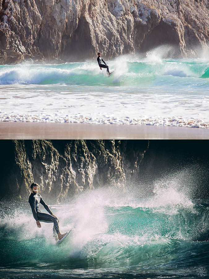intersensa, photoedit, laat een eigen foto bewerken, uitgebreide bewerking, surfer, surfen,fotobewerking