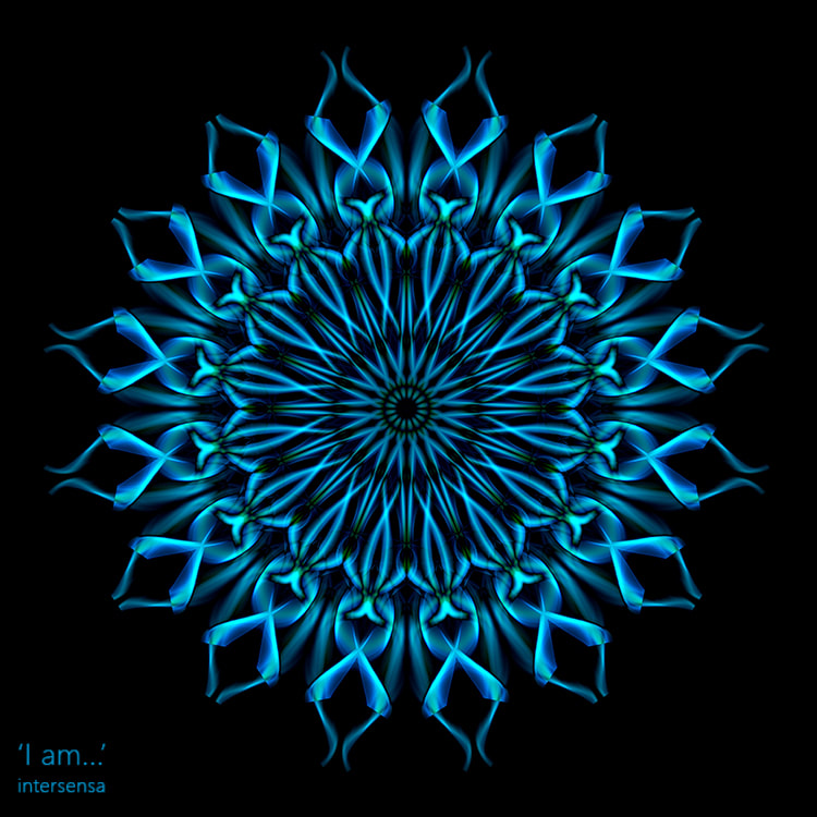 I am, Agua Flower, symmetry, your own I am, mandala, fractal, lightcode, mirroring, intersensa